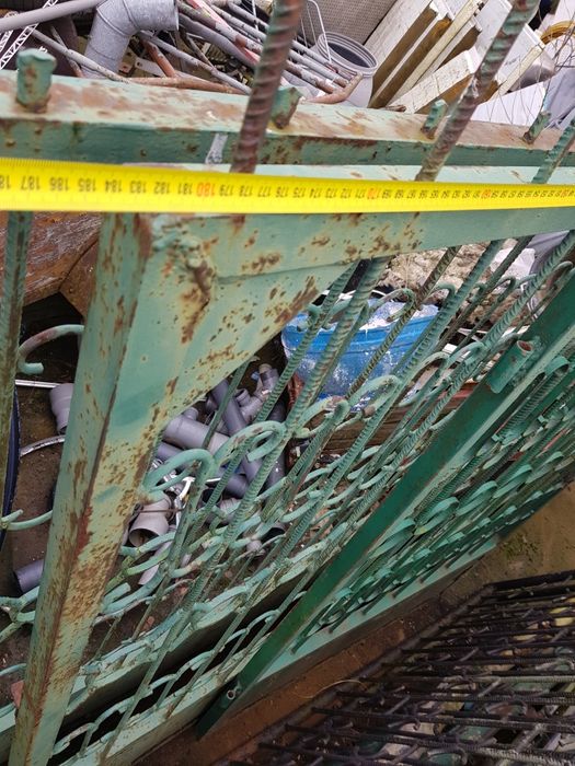 Brama stalowa wjazdowa z furtką 366cm+105cm x  170cm