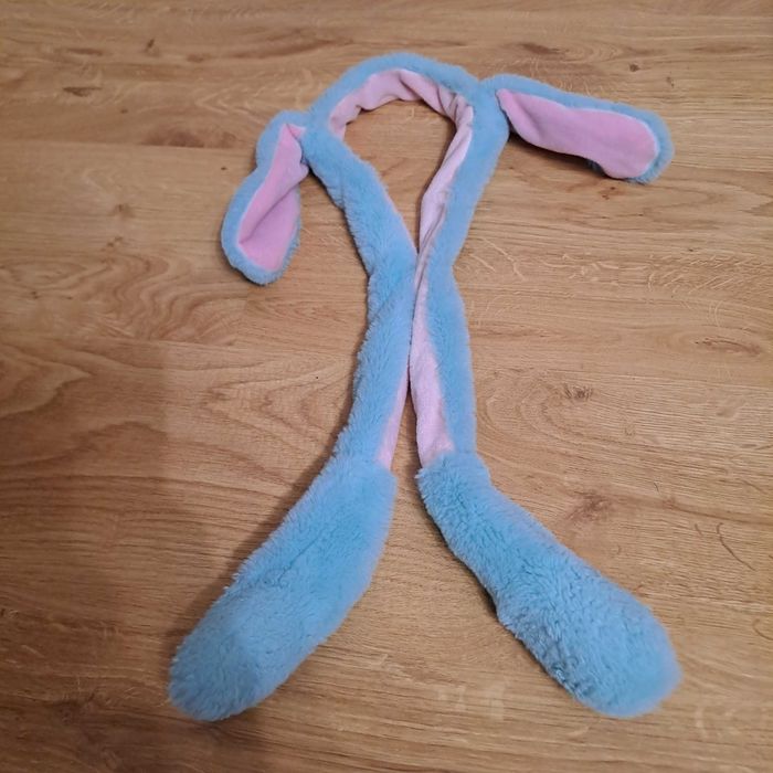 Opaska - pluszowe uszy królika ruchome z pompką