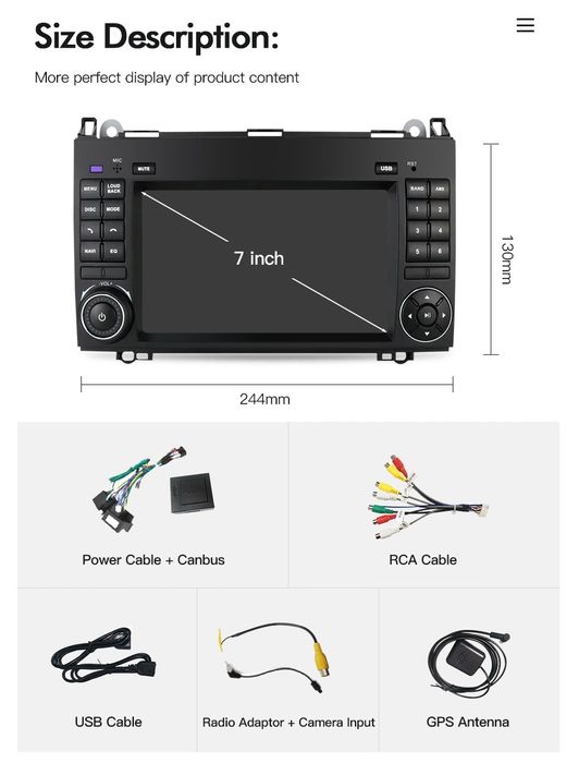 Radio nawigacja MERCEDES VITO Sprinter B klasa VIANO Crafter Navi Gps