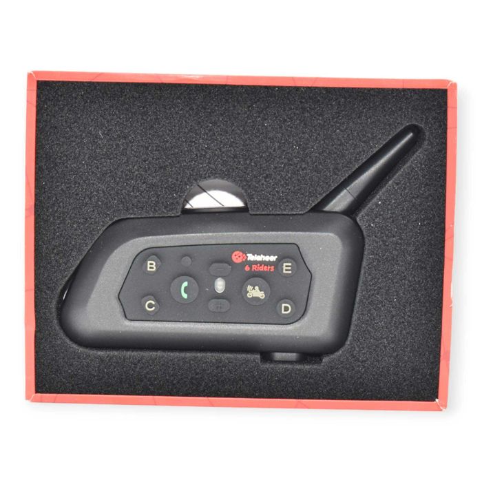 Intercomunicador Bluetooth V6 Plus para Capacete de mota - 1500m