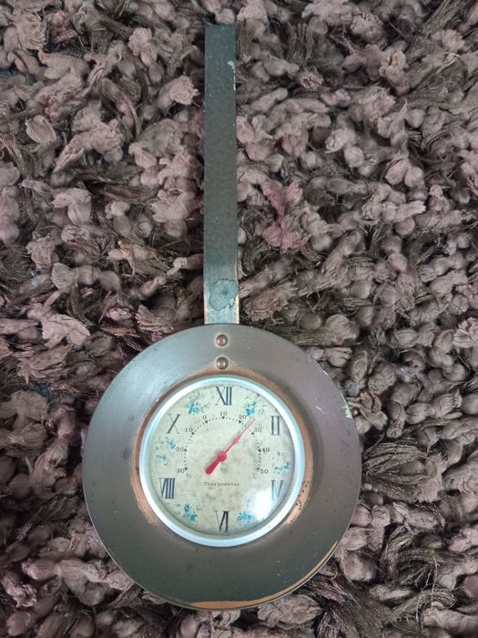 Termómetro de parede em cobre antigo