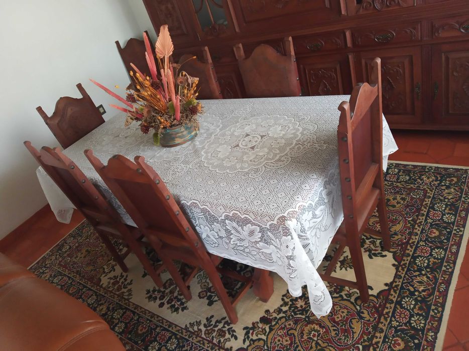 Móvel & Mesa Sala de Jantar em Mogno Vintage 70´s