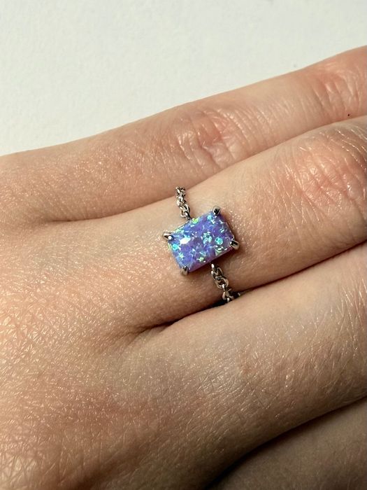 Elegancki pierścionek na łańcuszku – Srebro 925