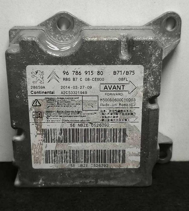 Centralina Airbag 9678691580 - CITROËN DS4