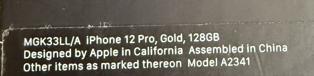 iPhone 12 Pro Gold 128Gb