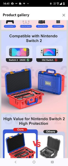 Walizka do Nintendo Switch 2 wodoodporna