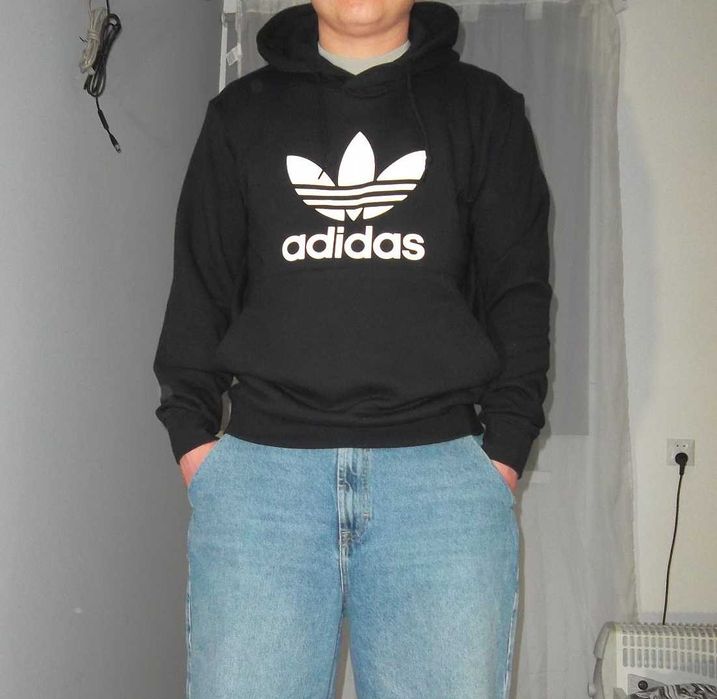 Luźna bluza z kapturem Adidas Trefoil Hoody IM4489