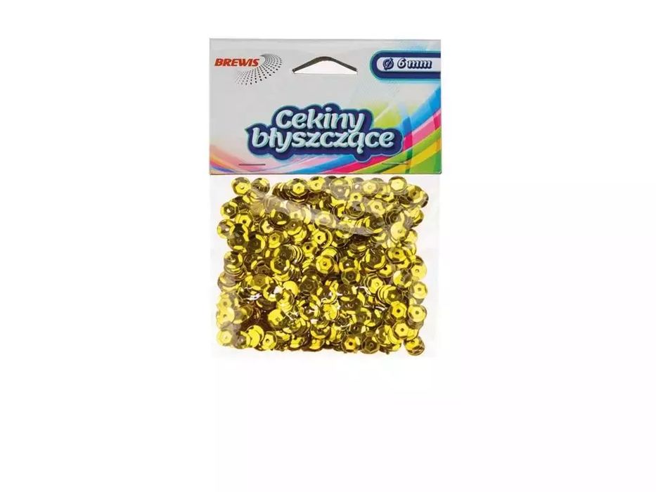 Cekiny błyszczące B 110 złoty. Nowy Produkt