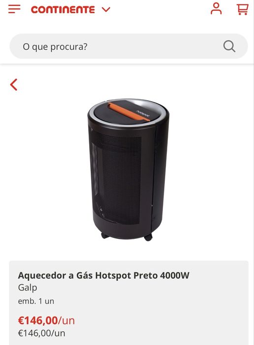 Aquecedor à gás Galp
