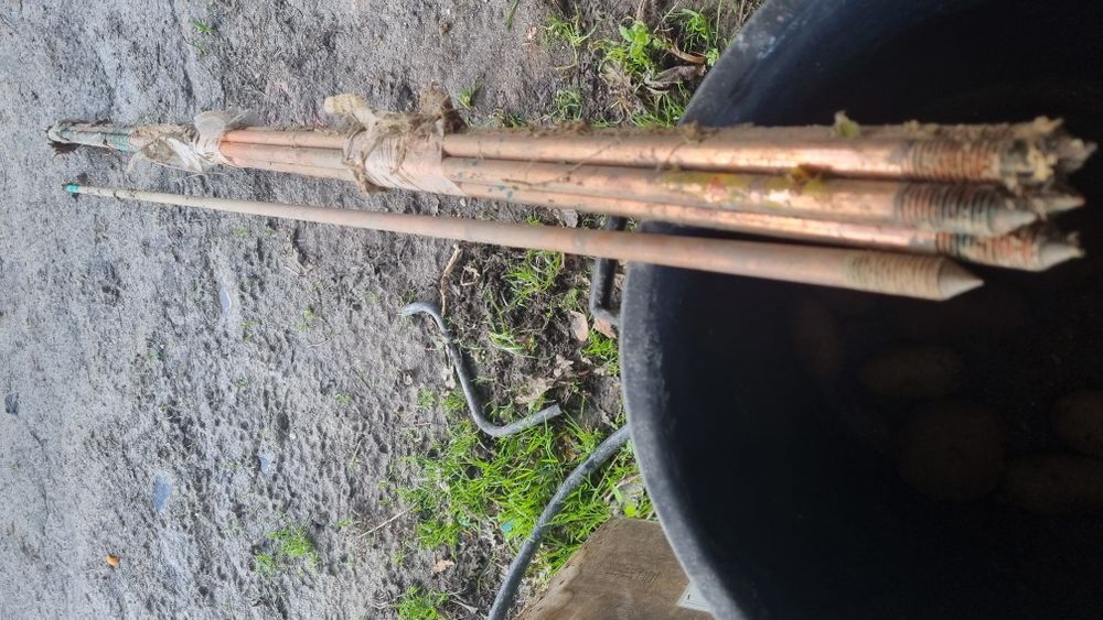 Varas de cobre de 2 metros