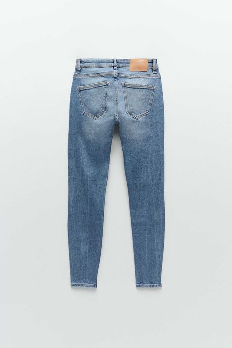 Spodnie dżinsy rurki ZARA 36 34 XS S niebieskie