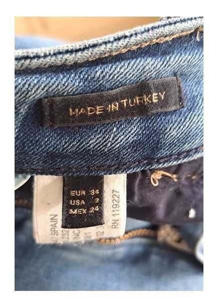 Massimo Dutti spodnie jeansy skinny