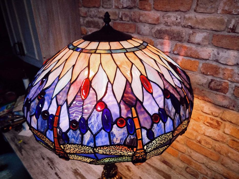 witrażowa lampa Tiffany wys. 86 cm- WAŻKI