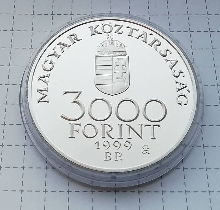 Угорщина 3000 форинтів 1999р. СРІБЛО. Інтеграція в Європейський союз.