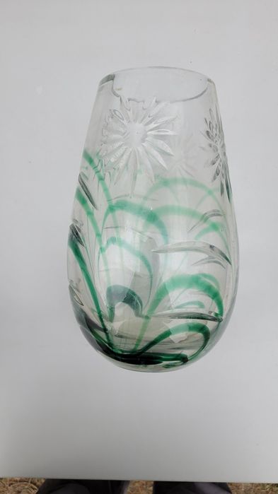 Wazon mimoza huta Julia antyk vintage kryształ