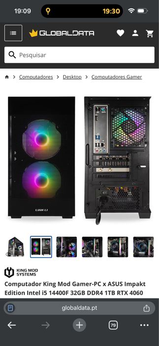 Pc Gamer King Mod Gamer i5 14400F RTX 4060 SSd 1 Tera.