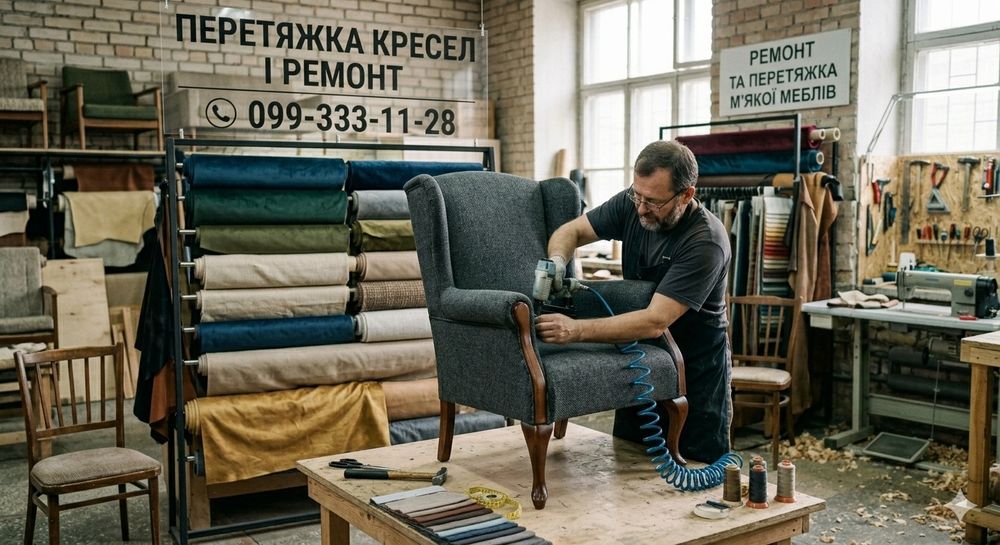 Перетяжка мебели и ремонт мягкой мебели в Николаеве.
