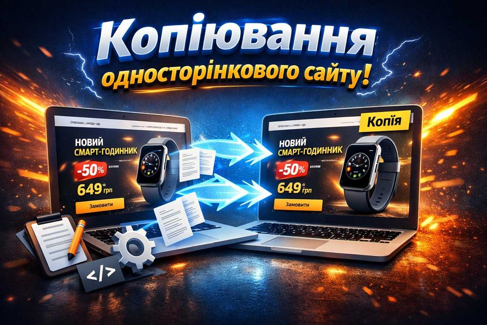Копіювання односторінкового сайту!