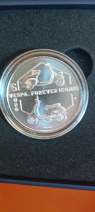 5 Euro Vespa 2026 80 Anos Forever Iconic Itália Prata  Proof