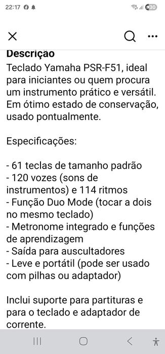 Órgão  novo potente