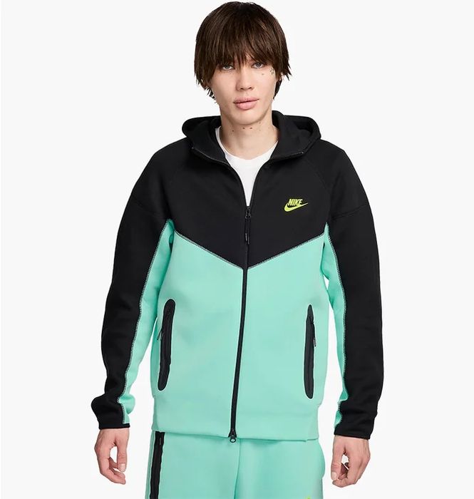 Остання! Розмір S - Зіп Худі Nike Tech Fleece (чорно-мятне)