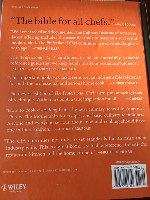"The professional chef" e "Garde manger"r"