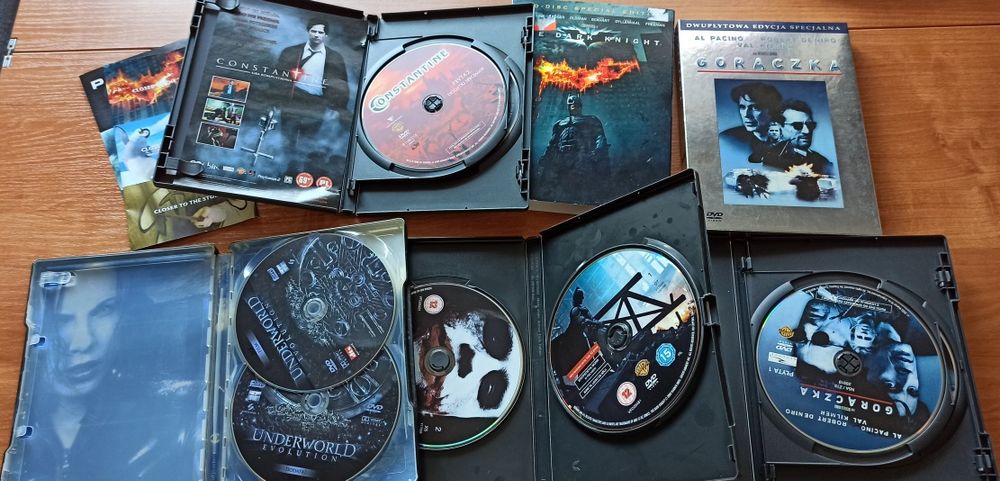 Underworld, Constantine, Gorączka, Czarny Rycerz - 4 filmy płyty DVD