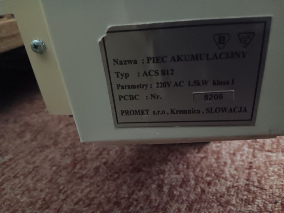 Piec akumulacyjny elektryczny  PROMET  1.5 KW