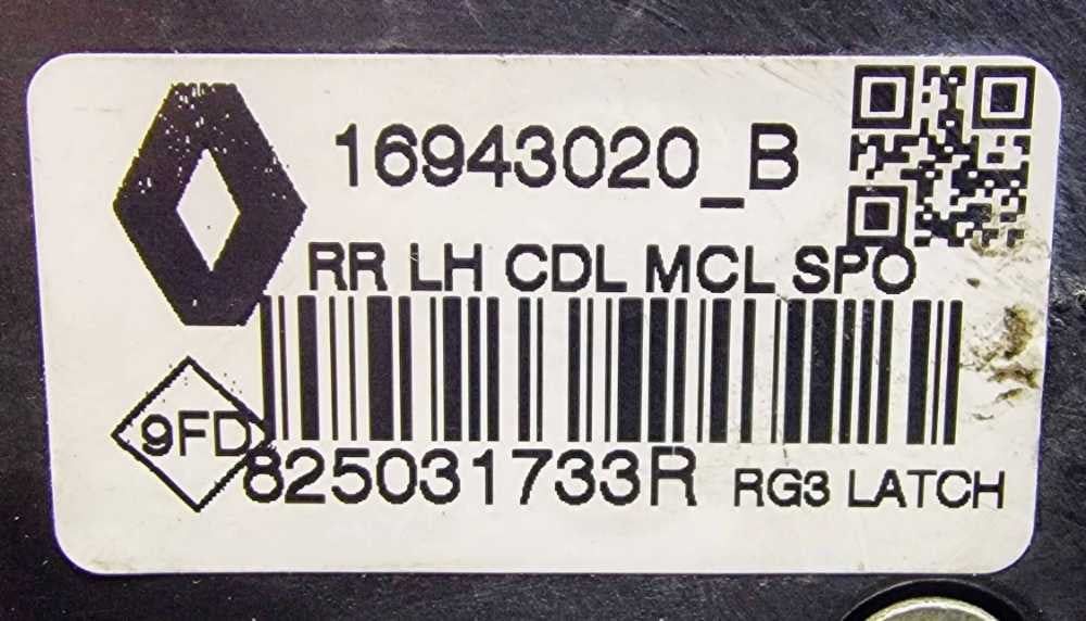 Fechadura / Fecho Porta Trás Esquerdo 825031733R - RENAULT MEGANE IV Hatchback