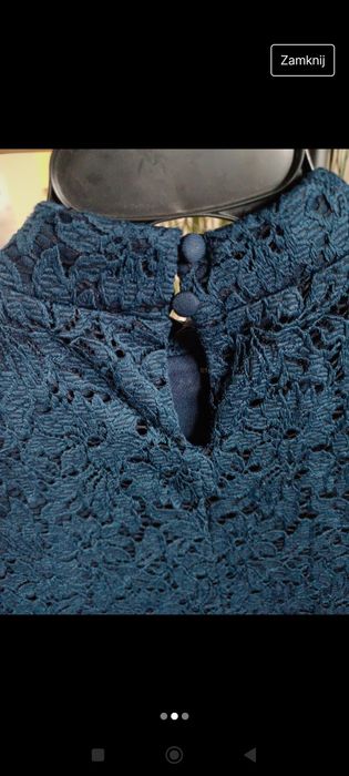 Granatowa sukienka koronkowa M&S r. S