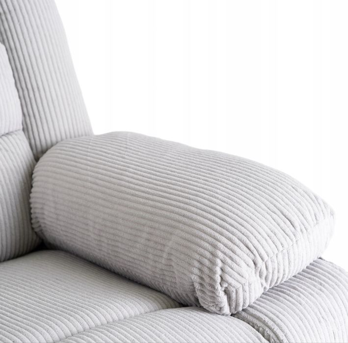 Fotel szary tapicerowany rozkładany wypoczynkowy do spania