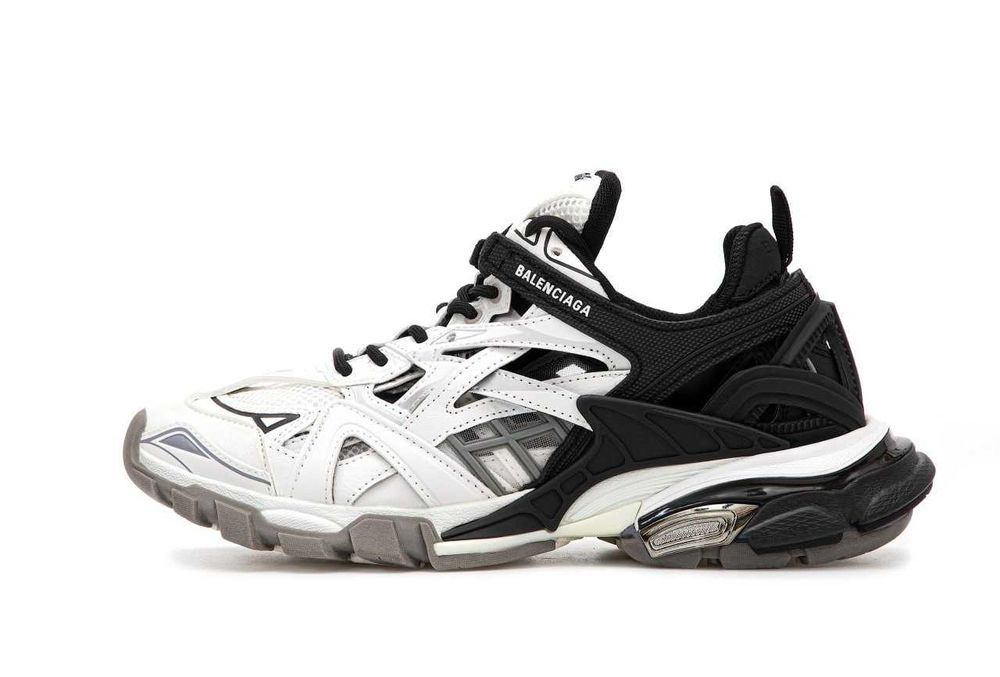 Мужские / женские кожаные кроссовки Balenciaga Track 2 Black Gold чоловічі / жіночі шкіряні кросівки баленсіага трек 2