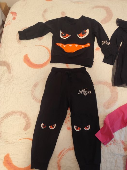 Zestaw halloween dziewczęcych ubranek 98/104