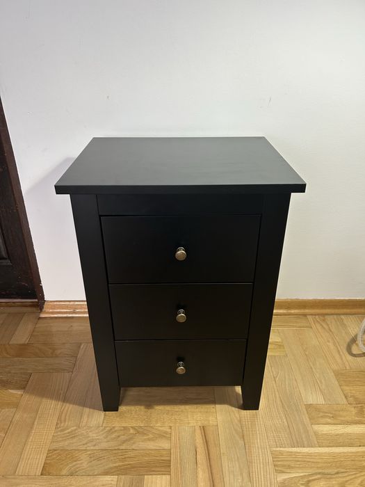Szafka nocna, czarna matowa