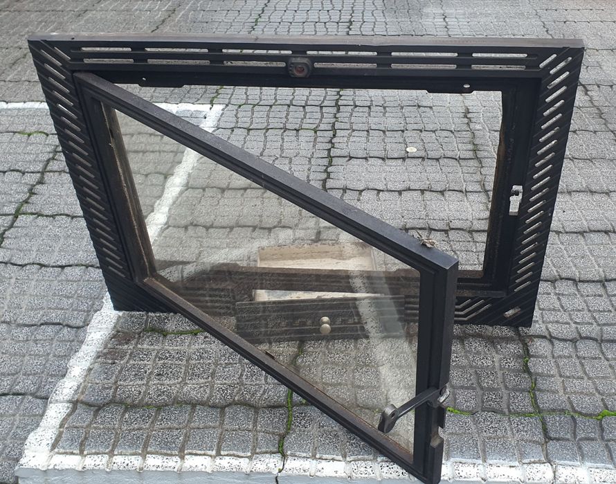 Fachada frente lareira ideal para fechar lareira aberta