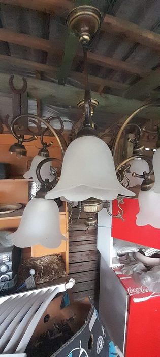 Żyrandol mosiężny