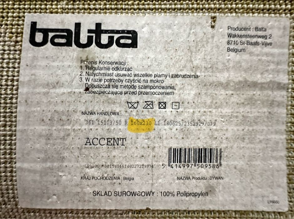 Pastelowy dywan 160x230 cm. Wysoka jakość! (do czyszczenia)