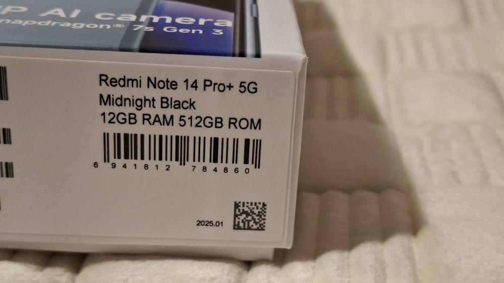 Redmi Note 14 Pro + 5G 12/512 GB  czarny nowy  z FV