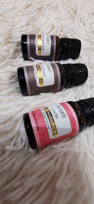 Olejki eteryczne słodki tytoń, drzewo sandałowe, liczi