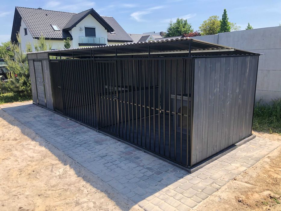 Kojec dla psa , Box+ wiatka.
