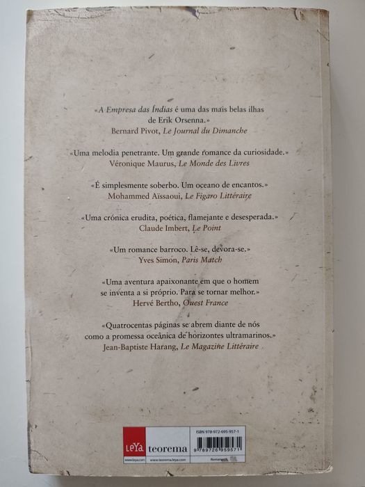 Livro de Erik Orsenna - A empresa das Índias