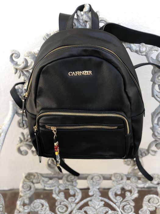Mala estilo mochila na cor preta