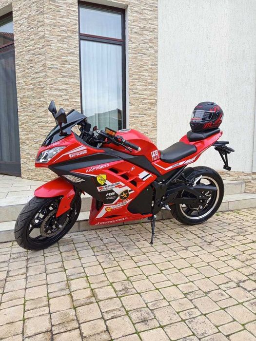Электромотоцикл 120км/ч Ninja R 2950W LiOn Електробайк 55AH 2026 Сірий