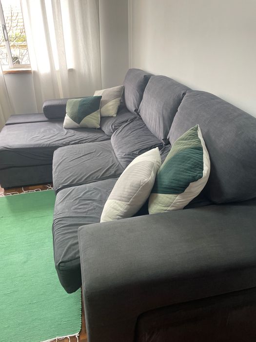 Sofá de Canto Cinza Confortável – Excelente Estado