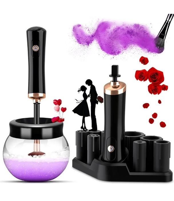 Elektryczny środek do czyszczenia i suszenia pędzli do makijażu