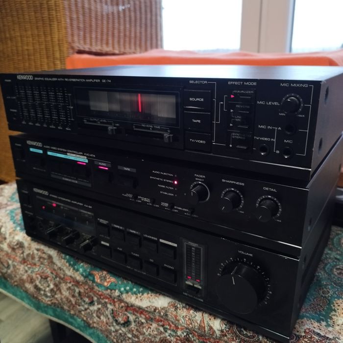 Zestaw audio KENWOOD GE-94 KVC-474 KA-94 – system hi-fi vintage