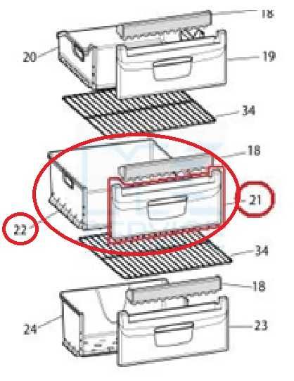 Szuflada zamrażalnika do Lodówki Indesit Ariston Hotpoint środkowa