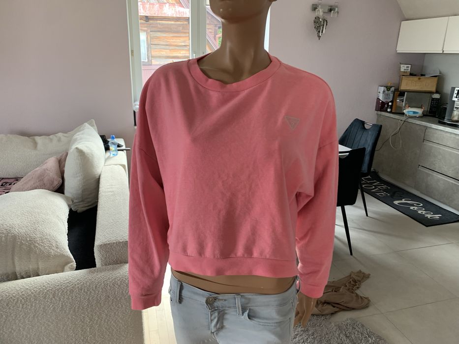 Guess rozowa neonowa bluza xs