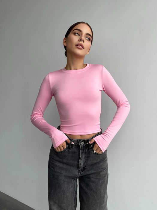 Лонг женский розовый с микродайвинга кофта жіноча рожевий дайвінг