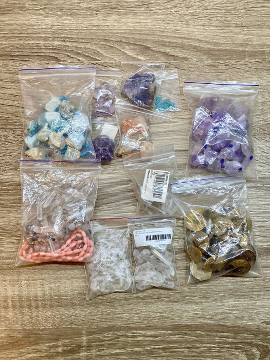 Великий набір натуральних каменів і амонітів для прикрас / handmade